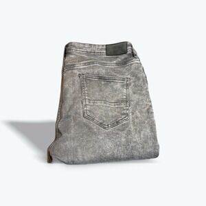 Denim Co. Men's Gray Button Fly Straight Leg Slim Fit Jeans Size‎ 34/32